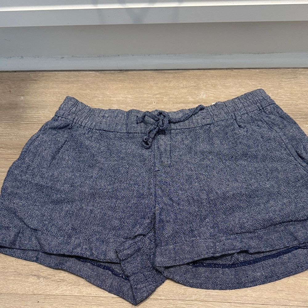 Old Navy High Waist Heathered Blue Shorts